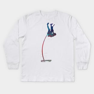 Pole vault #polevault #sport #athletics Kids Long Sleeve T-Shirt